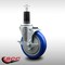 Service Caster 5'' SS Blue Poly Swivel 1-1/4'' Expanding Stem Caster with Brake SCC-SSEX20S514-PPUB-BLUE-TLB-114 - alternate 2